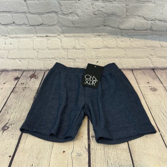 Chaser Navy Stretch Knit Shorts - Picture 2 of 4